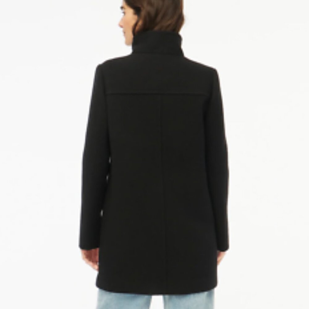 NWT J Crew Factory City Coat with Button Neck Petite 8P - Picture 3 of 4